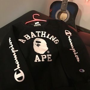 LG A Bathing Ape/Champion Crew-Neck Sweat-Shirt